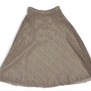 Zara Textured A-Line Skirt in Tan